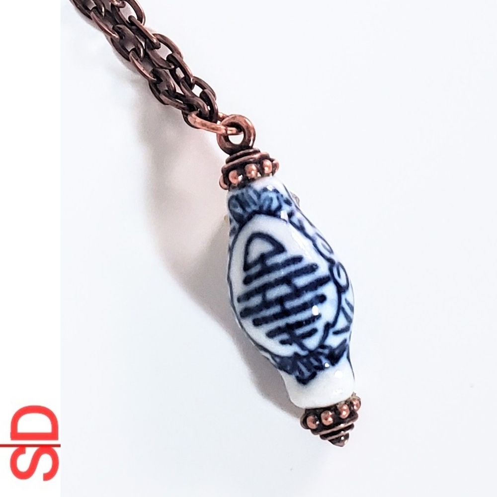 Porcelain Baroque Pendant (No chain)